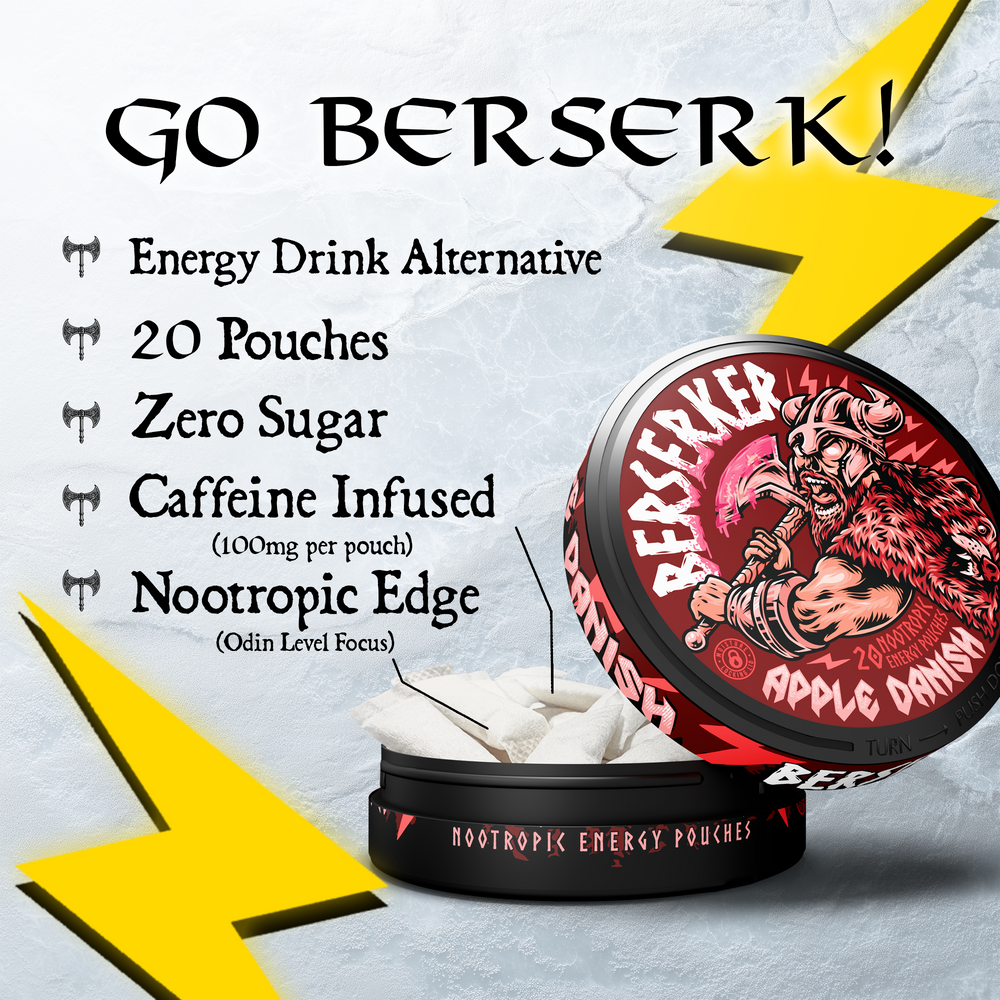 Berserker Caffeine Pouches - Apple Danish