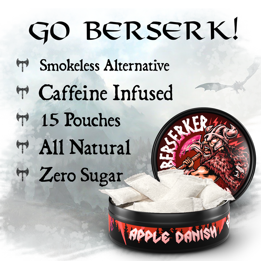 Berserker Caffeine Pouches - Apple Danish