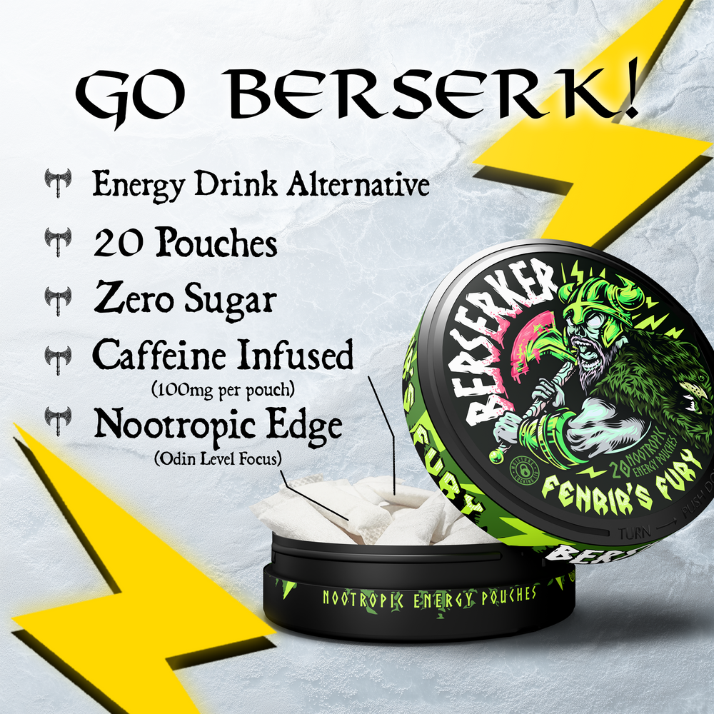 Berserker Caffeine Pouches - Fenrir's Fury
