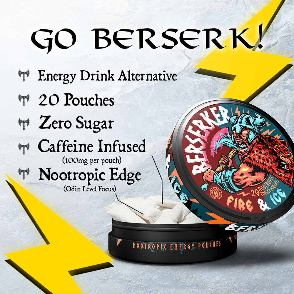 Berserker Caffeine Pouches - Fire & Ice