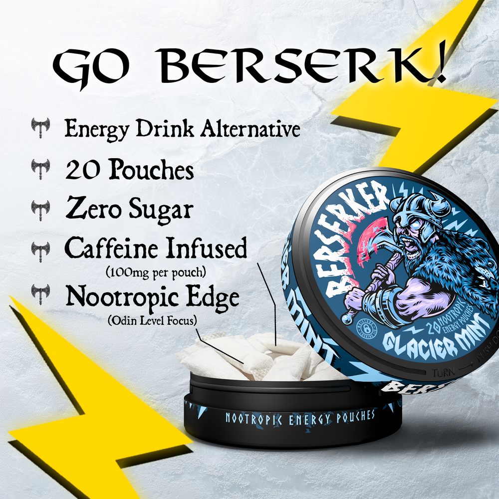 Berserker Caffeine Pouches - Glacier Mint