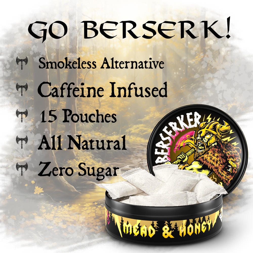 Berserker Caffeine Pouches - Mead & Honey