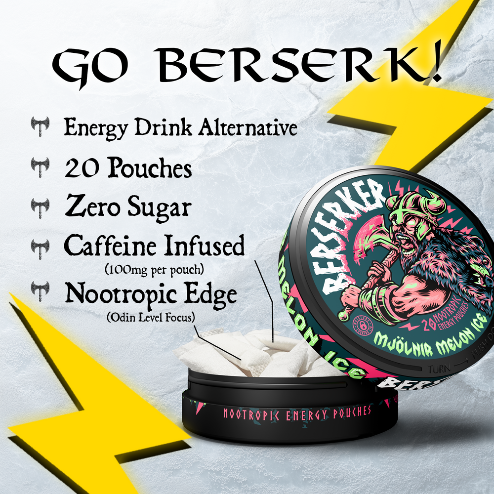 Berserker Caffeine Pouches - Mjölnir Melon Ice