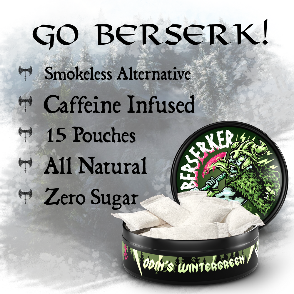 Berserker Caffeine Pouches - Odin's Wintergreen