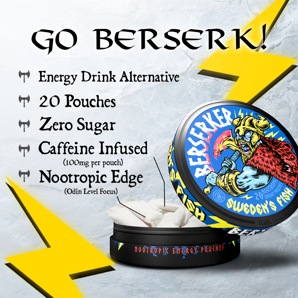 Berserker Caffeine Pouches - Sweden's Fish