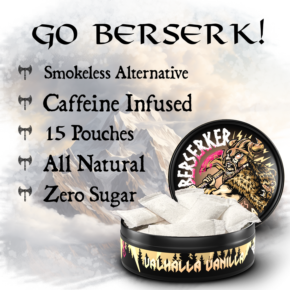 Berserker Caffeine Pouches - Valhalla Vanilla