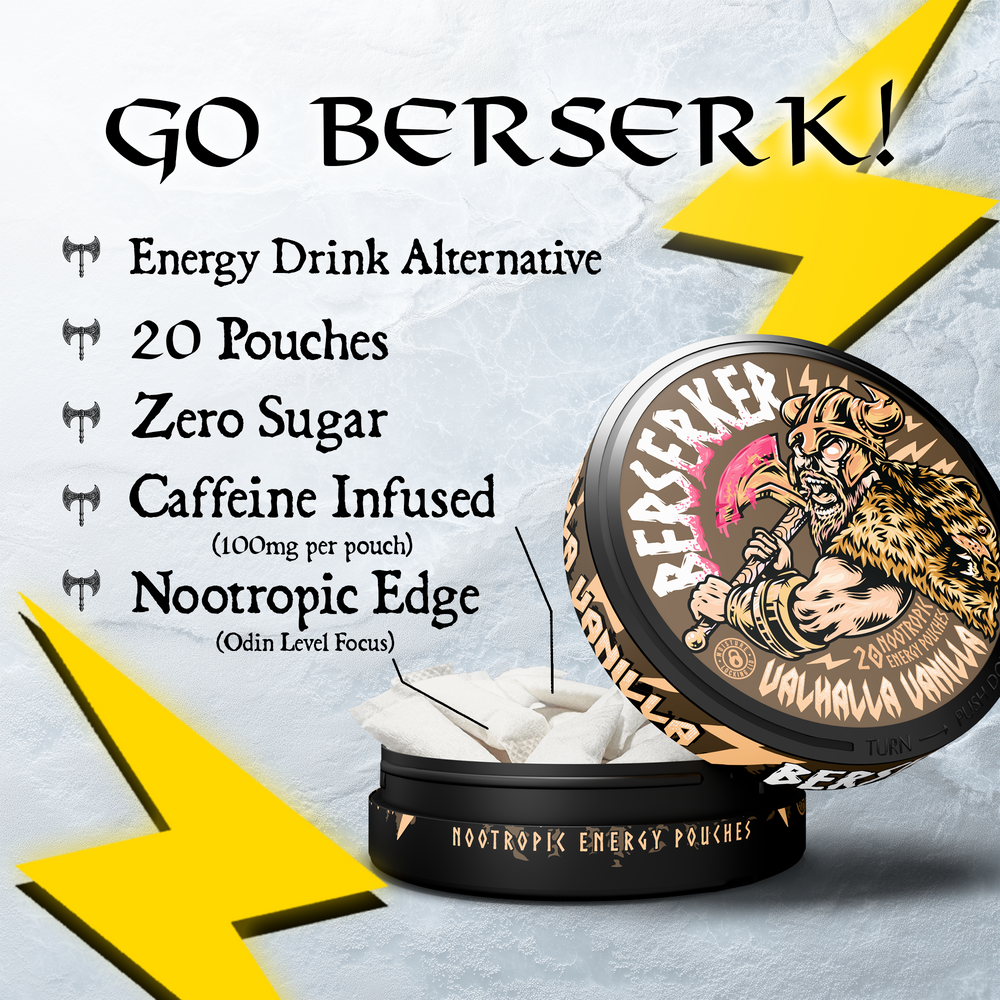 Berserker Caffeine Pouches - Valhalla Vanilla