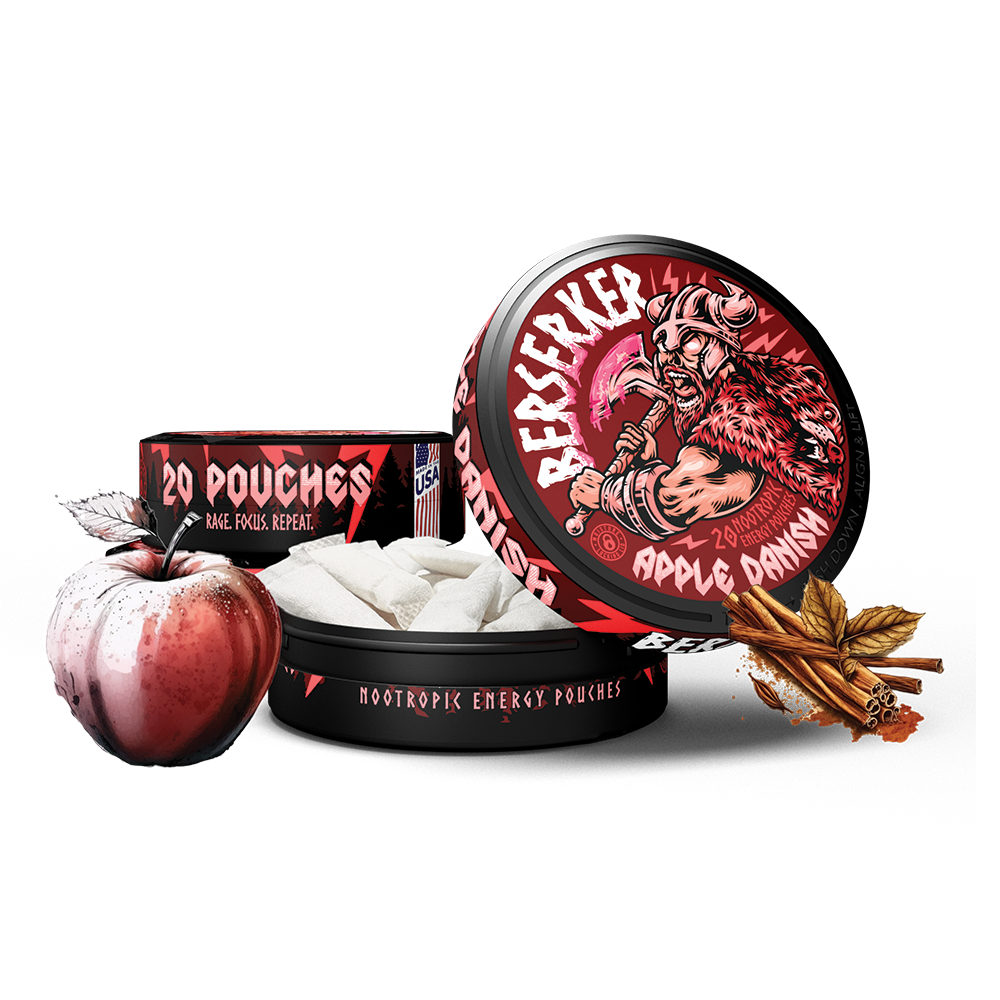 Berserker Caffeine Pouches - Apple Danish